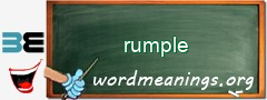 WordMeaning blackboard for rumple